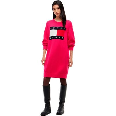 Tommy Jeans Vestito Corto A Maniche Lunghe Dw0dw23315 Bright Cerise Pink S Tommy Jeans Vestito Corto A Maniche Lunghe Dw0dw23315 Bright Cerise Pink S