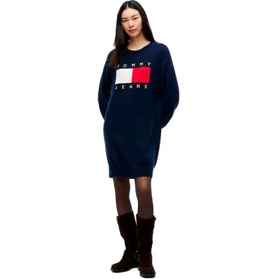 Tommy Jeans Vestito Corto A Maniche Lunghe Dw0dw23315 Dark Blue XS Tommy Jeans Vestito Corto A Maniche Lunghe Dw0dw23315 Dark Blue XS