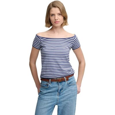 Superdry Top A Maniche Corte Bardot Off Shoulder Mariner Navy Stripe XS Superdry Top A Maniche Corte Bardot Off Shoulder Mariner Navy Stripe XS