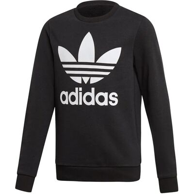 Adidas Originals Felpa Trefoil Crew Black / White 7-8 Anni Adidas Originals Felpa Trefoil Crew Black / White 7-8 Anni