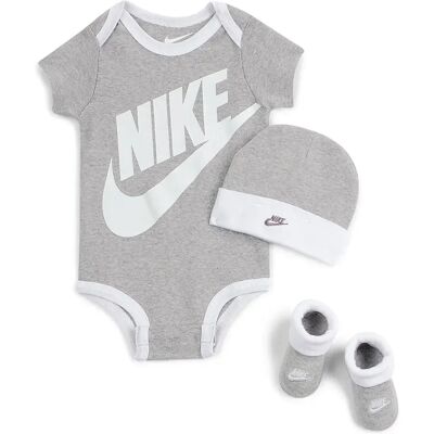 Nike Kids Set A Maniche Corte Futura Logo Box Dk Grey Heather 6-12 Mesi Nike Kids Set A Maniche Corte Futura Logo Box Dk Grey Heather 6-12 Mesi