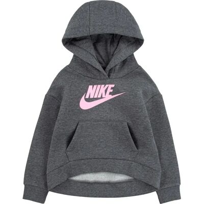 Nike Kids Felpa Club Fleece High Low Carbon Heather 6-7 Anni Nike Kids Felpa Club Fleece High Low Carbon Heather 6-7 Anni