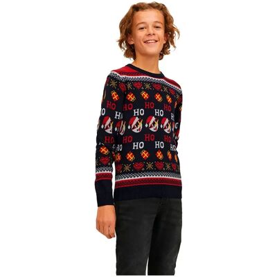Jack & Jones Felpa Jorhoho Knit Navy 16 Anni Jack & Jones Felpa Jorhoho Knit Navy 16 Anni