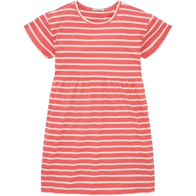 Tom Tailor Vestito A Maniche Corte Striped Jersey Pink Off White Orange Stripe 104-110 cm Tom Tailor Vestito A Maniche Corte Striped Jersey Pink Off White Orange Stripe 104-110 cm