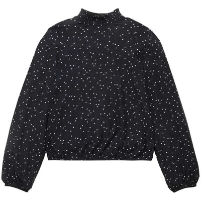 Tom Tailor Maglietta A Maniche Lunghe 1038986 Allover Printed Dark Grey Star Design 164 cm Tom Tailor Maglietta A Maniche Lunghe 1038986 Allover Printed Dark Grey Star Design 164 cm