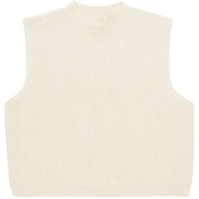 Tom Tailor Maglione Senza Maniche 1038023 Cropped Vintage Beige 176 cm Tom Tailor Maglione Senza Maniche 1038023 Cropped Vintage Beige 176 cm