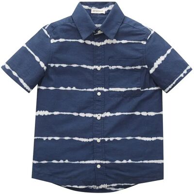 Tom Tailor Camicia A Maniche Corte 1031817 Batik Blue Tie Dye Stripe 116-122 cm Tom Tailor Camicia A Maniche Corte 1031817 Batik Blue Tie Dye Stripe 116-122 cm