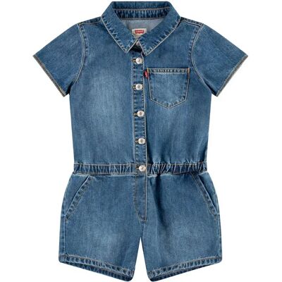 Levi´s ® Kids Tuta Corta Con Maniche Corte Denim Keep The Change 12 Anni Levi´s ® Kids Tuta Corta Con Maniche Corte Denim Keep The Change 12 Anni