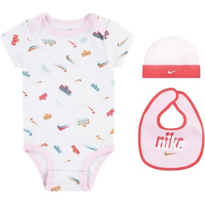 Nike Kids Body A Maniche Corte 3 Unità White 6-12 Mesi Nike Kids Body A Maniche Corte 3 Unità White 6-12 Mesi