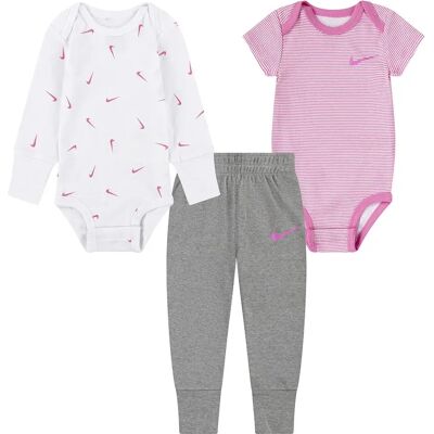 Nike Kids Body A Maniche Lunghe Essentials 3 Unità White W / Playful Pink 24 Mesi Nike Kids Body A Maniche Lunghe Essentials 3 Unità White W / Playful Pink 24 Mesi