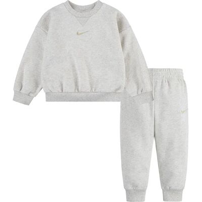 Nike Set A Maniche Lunghe Essential Fleece Crew Pale Ivory Heather 5-6 Anni Nike Set A Maniche Lunghe Essential Fleece Crew Pale Ivory Heather 5-6 Anni