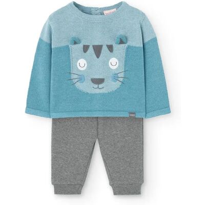 Boboli Set A Maniche Lunghe Knit Aquamarine 6 Mesi Boboli Set A Maniche Lunghe Knit Aquamarine 6 Mesi