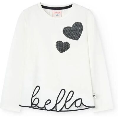 Boboli Maglietta A Maniche Lunghe Stretch Knit Off White 5 Anni Boboli Maglietta A Maniche Lunghe Stretch Knit Off White 5 Anni