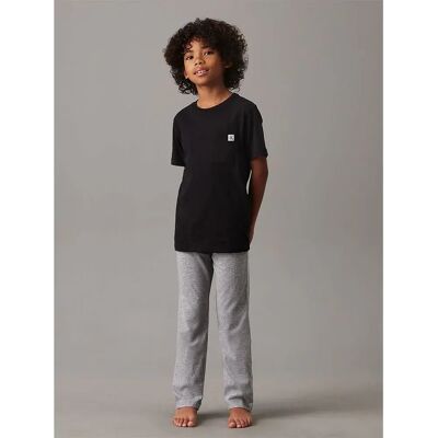 Calvin Klein Jeans Pigiama A Maniche Corte B70b700500 Pvhblack / W / Greyheather 8-10 Anni Calvin Klein Jeans Pigiama A Maniche Corte B70b700500 Pvhblack / W / Greyheather 8-10 Anni