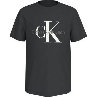 Calvin Klein Jeans Maglietta A Maniche Corte Monogram Ck Black 8 Anni Calvin Klein Jeans Maglietta A Maniche Corte Monogram Ck Black 8 Anni