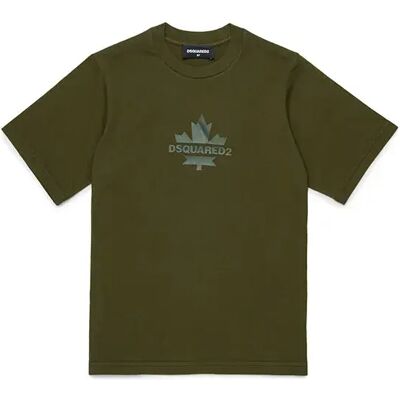 Dsquared2 Kids Maglietta A Maniche Corte Dq273 Military Olive 14 Anni Dsquared2 Kids Maglietta A Maniche Corte Dq273 Military Olive 14 Anni