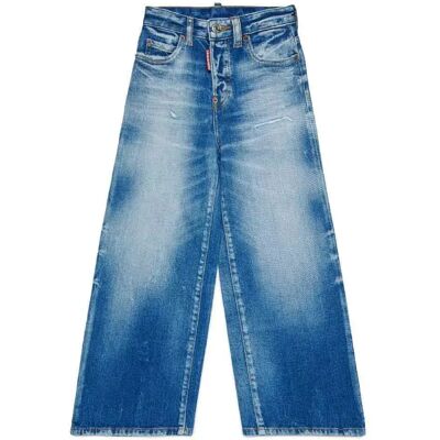 Dsquared2 Kids Pantaloni Dq2829 Blue Denim 16 Anni Dsquared2 Kids Pantaloni Dq2829 Blue Denim 16 Anni
