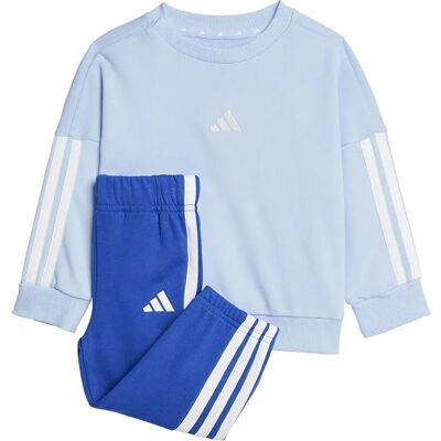 Adidas Set Essentials 3 Stripes Joggers Glow Blue / White 9-12 Mesi Adidas Set Essentials 3 Stripes Joggers Glow Blue / White 9-12 Mesi
