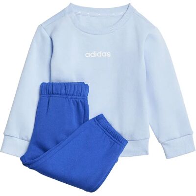 Adidas Set Essentials Linear Joggers Glow Blue / White 12-18 Mesi Adidas Set Essentials Linear Joggers Glow Blue / White 12-18 Mesi
