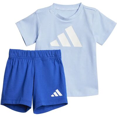Adidas Set Essentials Tee Glow Blue / White 12-18 Mesi Adidas Set Essentials Tee Glow Blue / White 12-18 Mesi