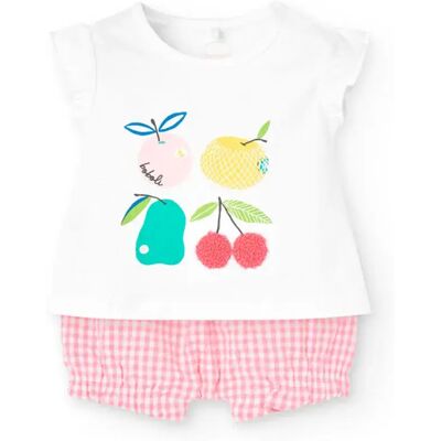 Boboli Set A Maniche Corte Knit White 6 Mesi Boboli Set A Maniche Corte Knit White 6 Mesi