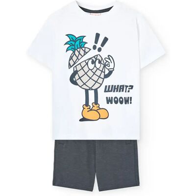 Boboli Set A Maniche Corte Knit Anthracite 4 Anni Boboli Set A Maniche Corte Knit Anthracite 4 Anni