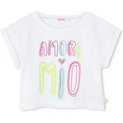 Billieblush U20941 Maglietta in maglia bianca - Moda per bambini Billieblush U20941 Maglietta in maglia bianca - Moda per bambini