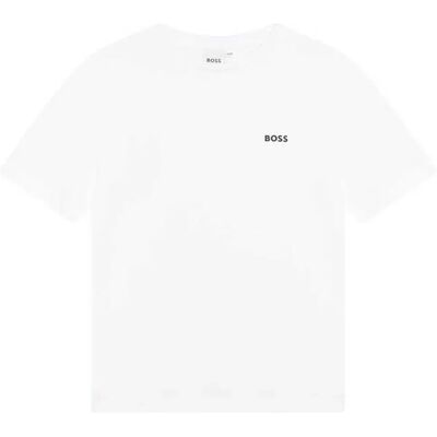 Boss Maglietta A Maniche Corte J25p23 White 8 Anni Boss Maglietta A Maniche Corte J25p23 White 8 Anni