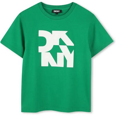 DKNY Maglietta A Maniche Corte D62288 Green 5 Anni DKNY Maglietta A Maniche Corte D62288 Green 5 Anni