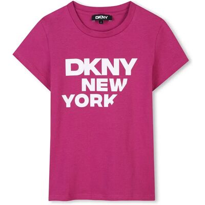 DKNY Maglietta A Maniche Corte D6230 Pink 8 Anni DKNY Maglietta A Maniche Corte D6230 Pink 8 Anni