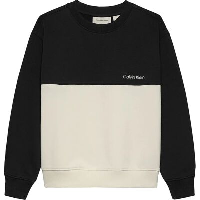 Calvin Klein Jeans Felpa Con Cappuccio Color Block Terry Ck Black 10 Anni Calvin Klein Jeans Felpa Con Cappuccio Color Block Terry Ck Black 10 Anni