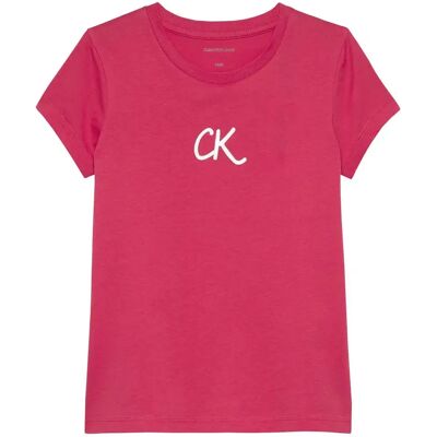 Calvin Klein Jeans Maglietta A Maniche Corte Glitter Slim Fit Teaberry 10 Anni Calvin Klein Jeans Maglietta A Maniche Corte Glitter Slim Fit Teaberry 10 Anni