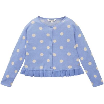 Tom Tailor Cardigan 1032990 Offwhite Dot On Light Blue 116-122 cm Tom Tailor Cardigan 1032990 Offwhite Dot On Light Blue 116-122 cm