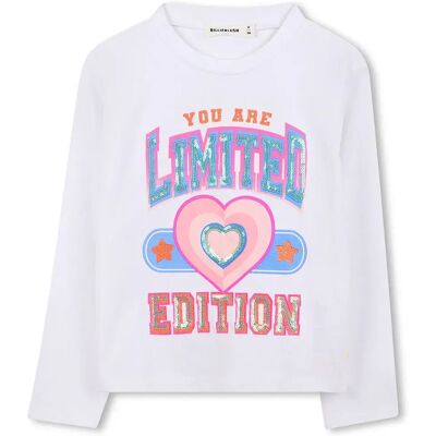 Billieblush Maglietta A Maniche Lunghe U2115 White 6 Anni Billieblush Maglietta A Maniche Lunghe U2115 White 6 Anni