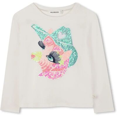 Billieblush Maglietta A Maniche Lunghe U21610 Ivory 24 Mesi Billieblush Maglietta A Maniche Lunghe U21610 Ivory 24 Mesi
