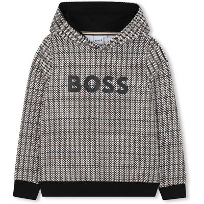 Boss Felpa Con Cappuccio J52357 Black 6 Anni Boss Felpa Con Cappuccio J52357 Black 6 Anni