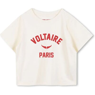 Zadig & Voltaire Maglietta A Maniche Corte X6059 Off White 6 Anni Zadig & Voltaire Maglietta A Maniche Corte X6059 Off White 6 Anni