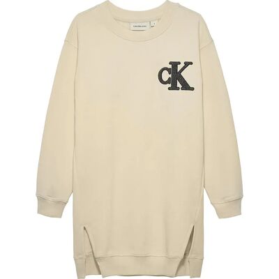 Calvin Klein Vestito A Maniche Lunghe Towling Monogram Terry Whitecap Grey 10 Anni Calvin Klein Vestito A Maniche Lunghe Towling Monogram Terry Whitecap Grey 10 Anni