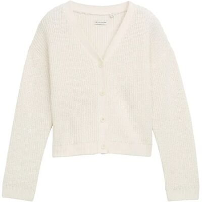Tom Tailor Cardigan 108311 Wool White 128 cm Tom Tailor Cardigan 108311 Wool White 128 cm