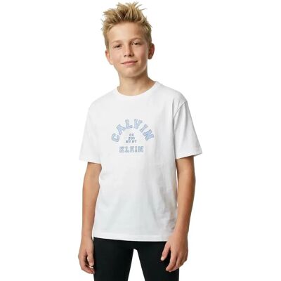 Calvin Klein Maglietta A Maniche Corte Ib0ib02637 Bright White 8 Anni Calvin Klein Maglietta A Maniche Corte Ib0ib02637 Bright White 8 Anni
