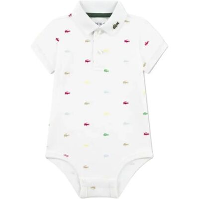 Lacoste Kids Body A Maniche Corte 57119 White 6 Mesi Lacoste Kids Body A Maniche Corte 57119 White 6 Mesi