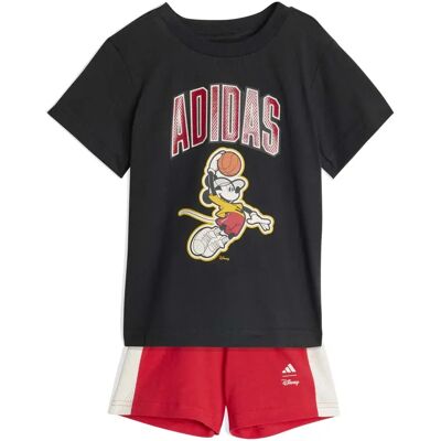 Adidas Set Disney Mickey Mouse T-shirt Black / Off White 9-12 Mesi Adidas Set Disney Mickey Mouse T-shirt Black / Off White 9-12 Mesi