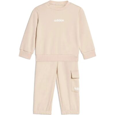 Adidas Set Essentials Joggers Fleece Crystal Linen / White 9-12 Mesi Adidas Set Essentials Joggers Fleece Crystal Linen / White 9-12 Mesi
