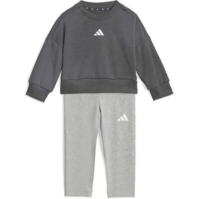 Adidas Set Seasonals Sweat Grey Six / White 3-6 Mesi Adidas Set Seasonals Sweat Grey Six / White 3-6 Mesi