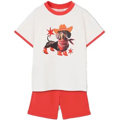 Boboli Pigiama A Maniche Corte 683052 Chemical White 24 Mesi Boboli Pigiama A Maniche Corte 683052 Chemical White 24 Mesi