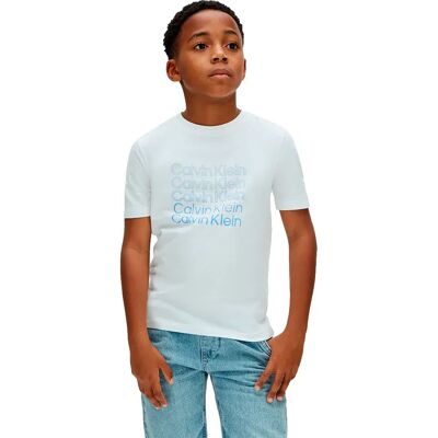 Calvin Klein Jeans Maglietta A Maniche Corte Stacked Logo White 11-0601 Tcx 12 Anni Calvin Klein Jeans Maglietta A Maniche Corte Stacked Logo White 11-0601 Tcx 12 Anni