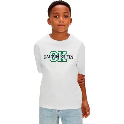 Calvin Klein Jeans Maglietta A Maniche Corte Varsity Logo White 11-0601 Tcx 10 Anni Calvin Klein Jeans Maglietta A Maniche Corte Varsity Logo White 11-0601 Tcx 10 Anni