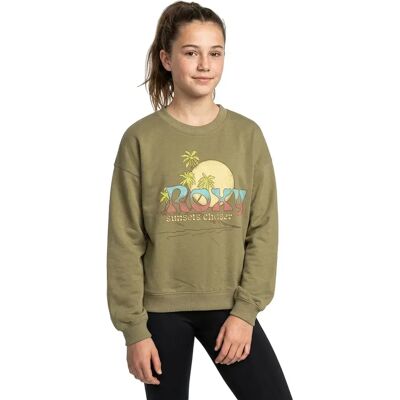 Roxy Felpa Lineup Terry Rg Oil Green 10 Anni Roxy Felpa Lineup Terry Rg Oil Green 10 Anni