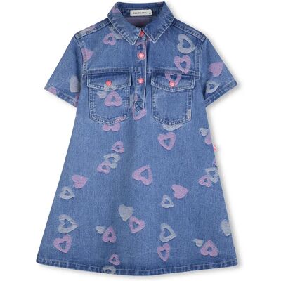 Billieblush Vestito A Maniche Corte U21817 Denim Blue 10 Anni Billieblush Vestito A Maniche Corte U21817 Denim Blue 10 Anni