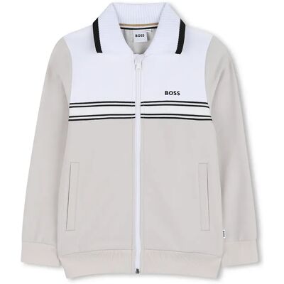 Boss Felpa Con Zip J52951 Ivory 16 Anni Boss Felpa Con Zip J52951 Ivory 16 Anni
